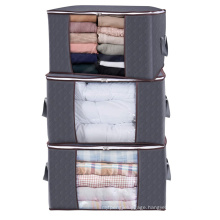 Wholesale Large Capacity Quilt Storage Bag Clear Window Folding Bag Clothes Blanket Bedding Storage Organizer Under Bed Storage Bag